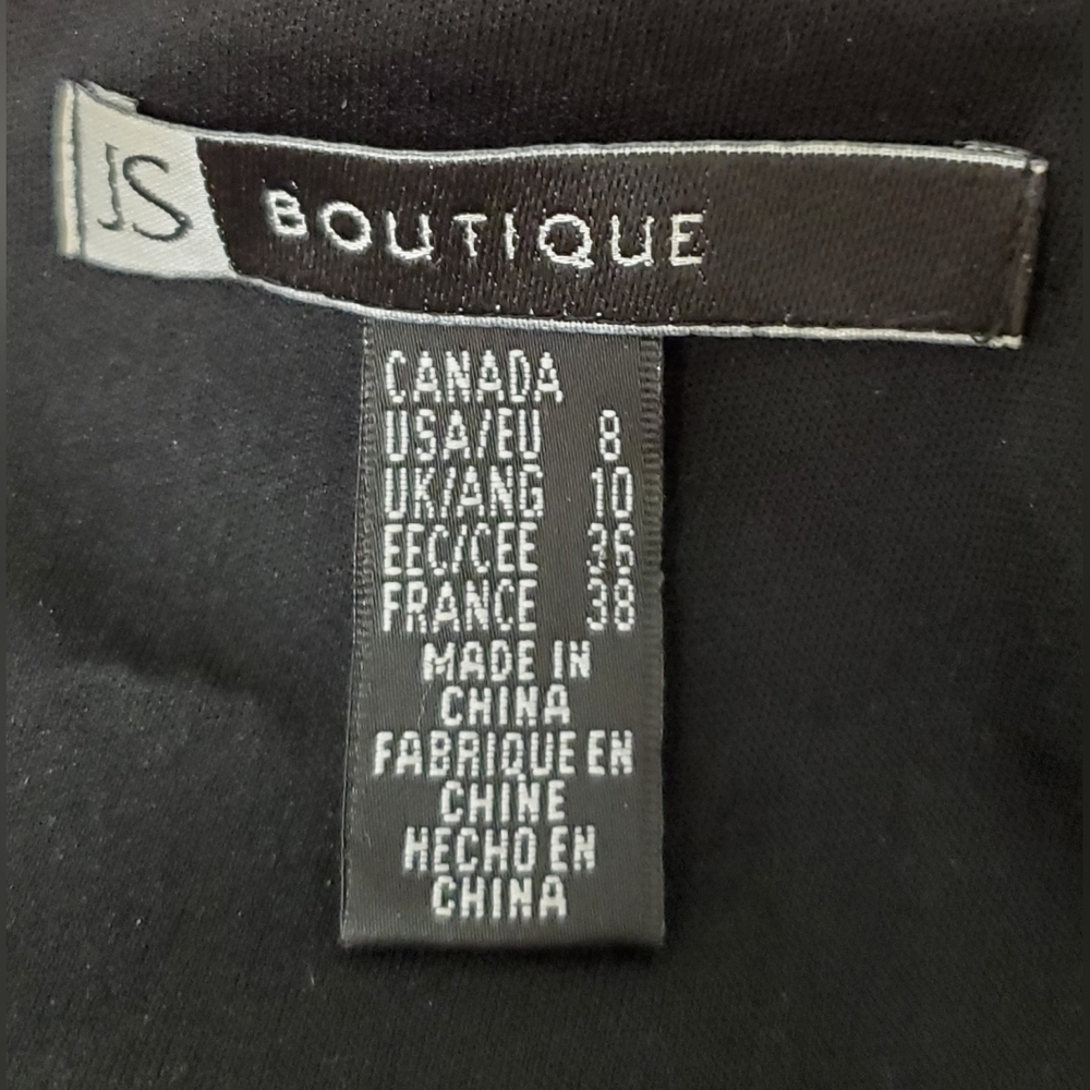 JS Boutique Black Strapless Dress with Silver Accents - Picture 9 of 9